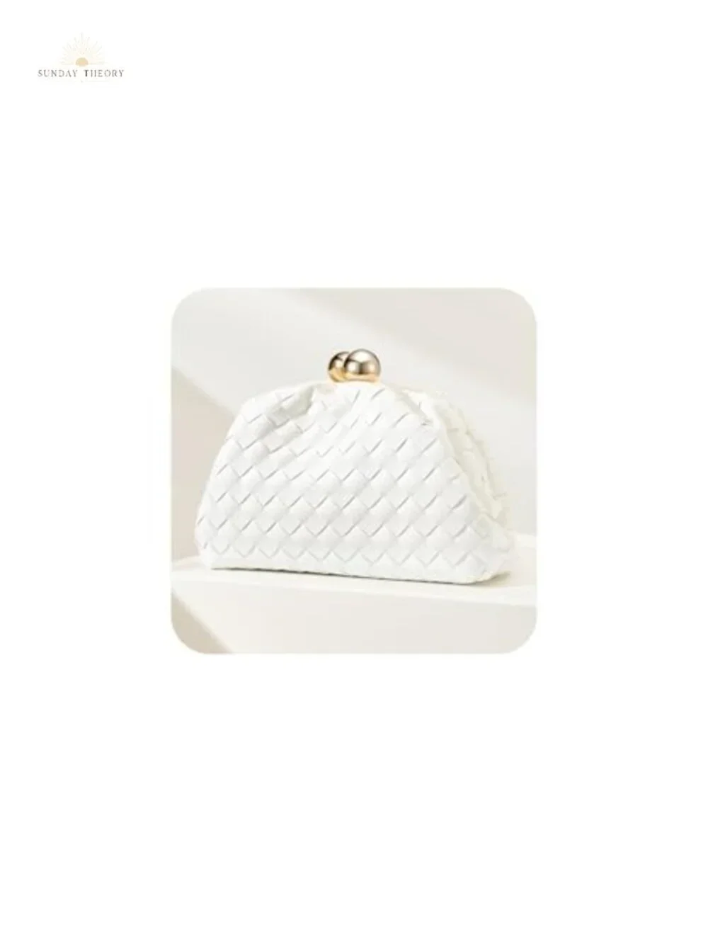 Woven Clutch Purse for Women with Detachable Chain Strap